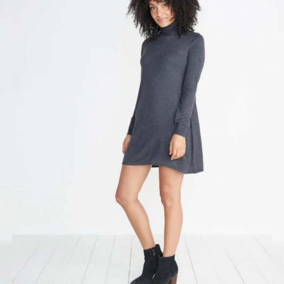 Marine Layer Dresses & Skirts - MARINE LAYER Addison Gray Knit Turtleneck Dress